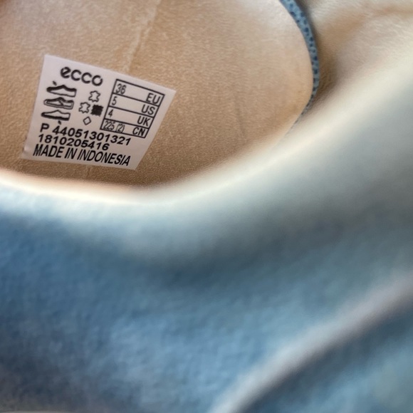 Ecco Blue Three Strap Leather Casual Sneaker 7 - Picture 5 of 6